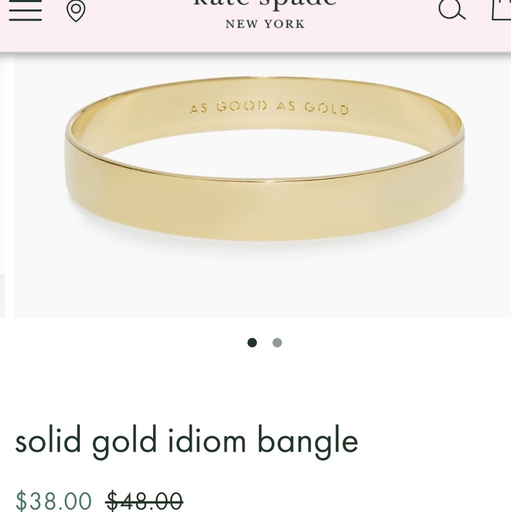 Kate Spade New York "Good as Gold" bangle